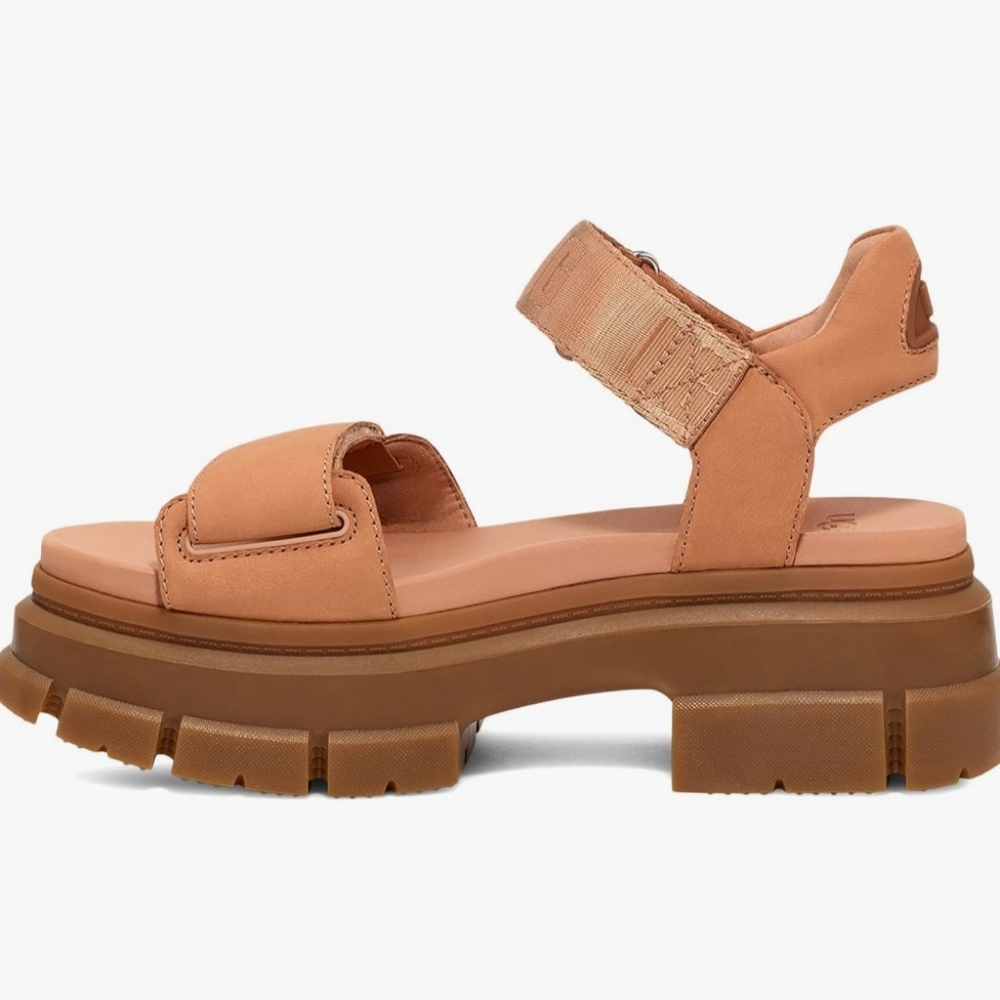 UGG Ashton Leather Velcro Platform Sandal